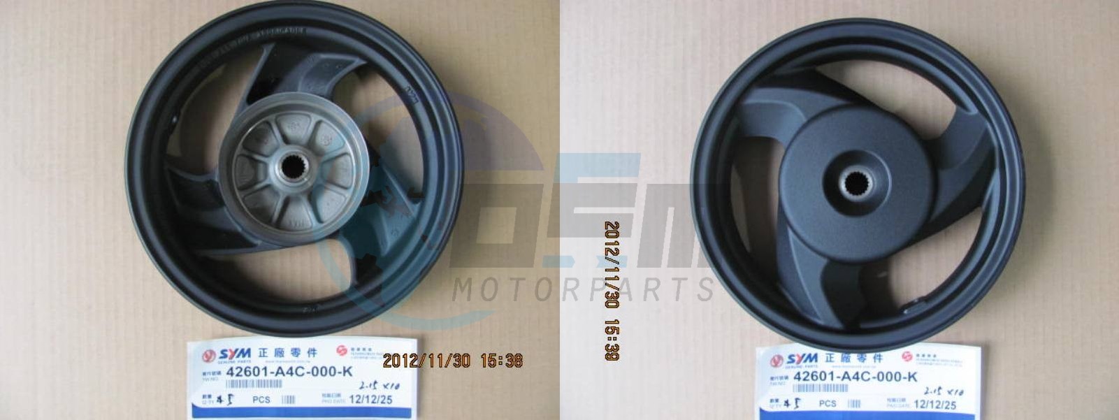 Product image: Sym - 42601-A4C-000-K - RR. CAST. WHEEL NH-105  0