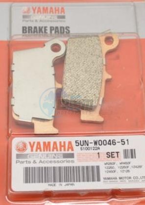 Product image: Yamaha - 5UNW00465100 - BRAKE PAD KIT 2  0