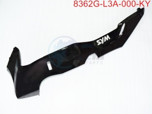 Product image: Sym - 8362G-L3A-000-KY - L. SIDE COVER SET(BK-002C) 