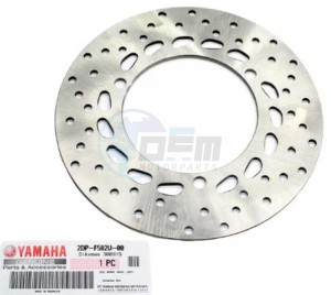 Product image: Yamaha - 2DPF582U0000 - DISK, BRAKE (RIGHT 