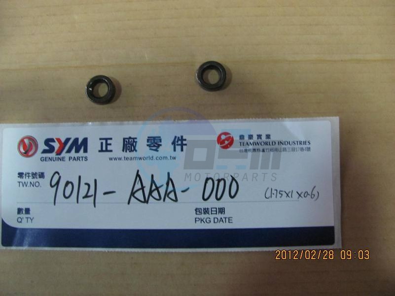 Product image: Sym - 9011A-N13-000 - FLANGE SCREW M5X14 ASSY.  0