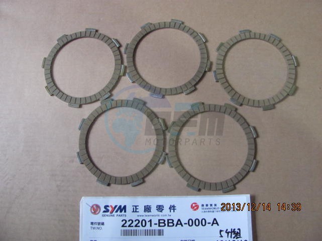 Product image: Sym - 22201-BBA-000-A - CLUTCH FR. DISK SET 6 PCS  0