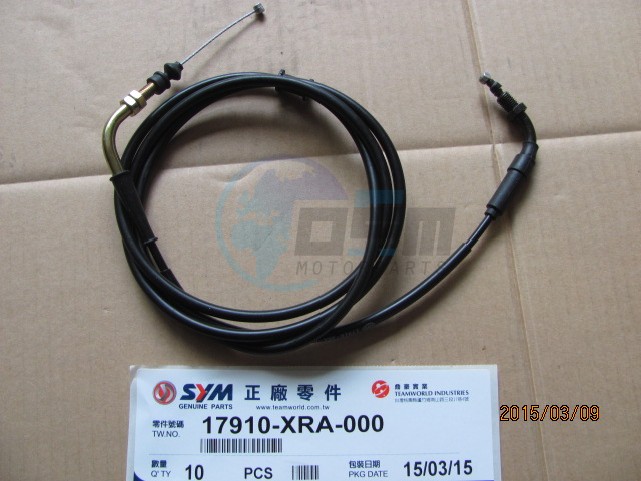 Product image: Sym - 17910-XRA-000 - THROTTLE CABLE  0