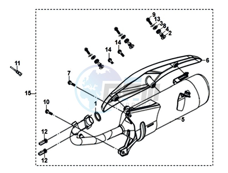 Product image: Sym - 18000-X8A-000 - EXH MUFFLER  0