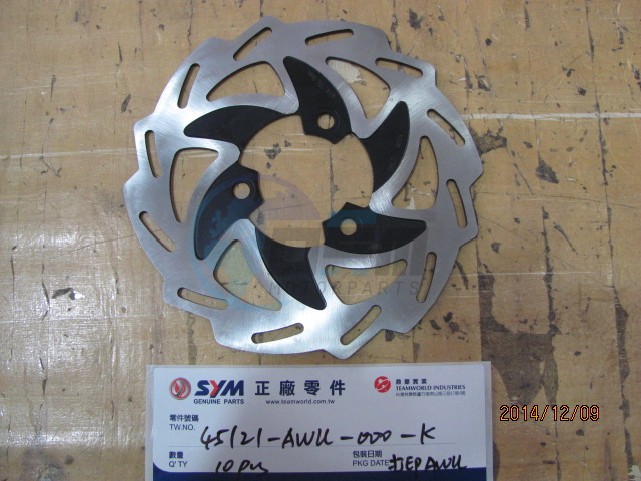 Product image: Sym - 45121-AWU-000-K - FR.BRAKE DISK  0