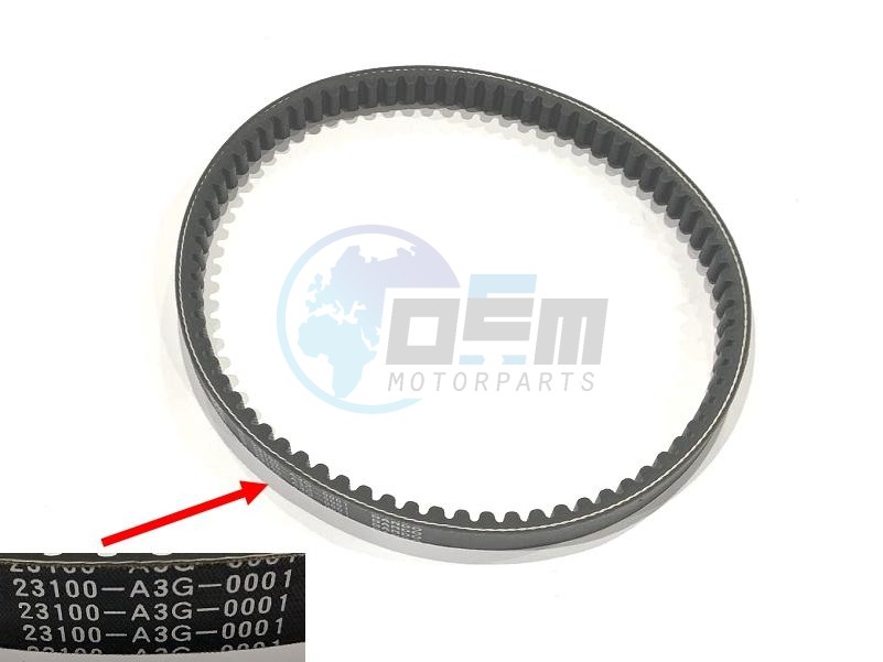 Product image: Sym - 1B01A3G01 - DRIVE BELT  2