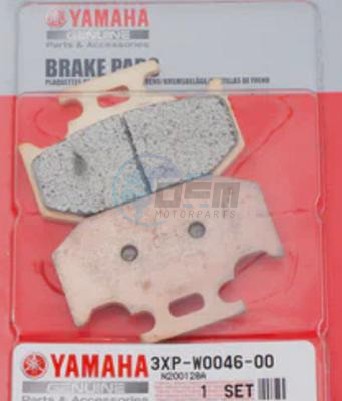 Product image: Yamaha - 3XPW00460000 - BRAKE PAD KIT 2  0