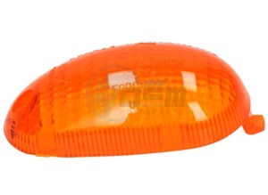 Product image: Piaggio - 498435 - FRONT FLASHER LENS LEFT 