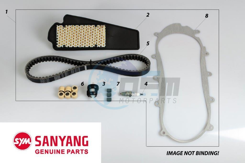 Product image: Sym - SERVFI2-T45EFI - SYM WARTUNGS KIT FIDDLE II 50CC E5 EFI (SERVFI2-T45EFI)  0