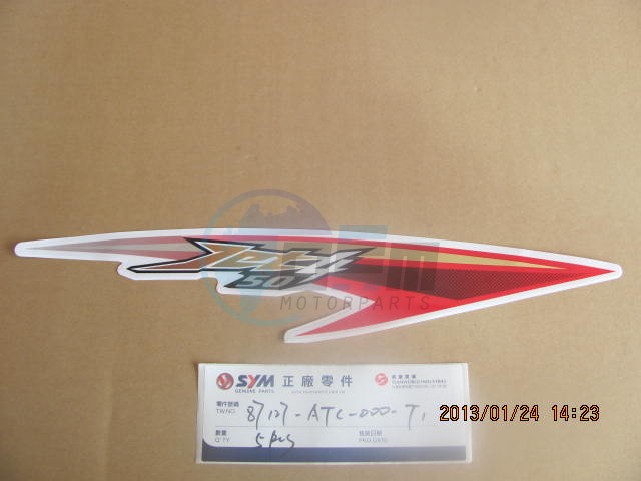 Product image: Sym - 87127-ATC-000-T1 - R.BODY COVER STRIPE  0