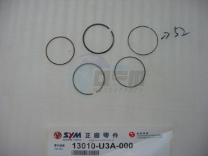 Product image: Sym - 13010-U3A-000 - PISTON RING SET 