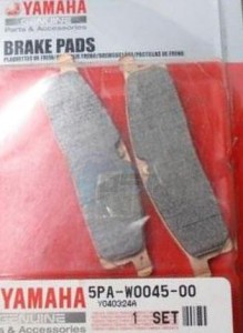 Product image: Yamaha - 5PAW00450000 - BRAKE PAD KIT 