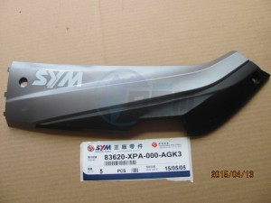 Product image: Sym - 83620-XPA-000-AGK3 - LH. SIDE COVER(GY-010U/BK-09TUG) 