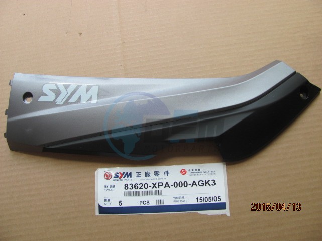 Product image: Sym - 83620-XPA-000-AGK3 - LH. SIDE COVER(GY-010U/BK-09TUG)  0