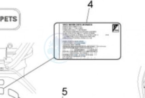 Product image: Piaggio - 671449 - EMISSION CONTROL STICKER (USA) 