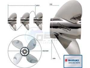 Product image: Suzuki - 990C0-00810-20P - S/S Watergrip Propeller 3x16x20 