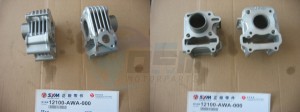 Product image: Sym - 12100-A3A-000-A - CYLINDER ASSY 