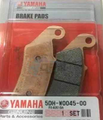 Product image: Yamaha - 5DHW00450000 - BRAKE PAD KIT  0
