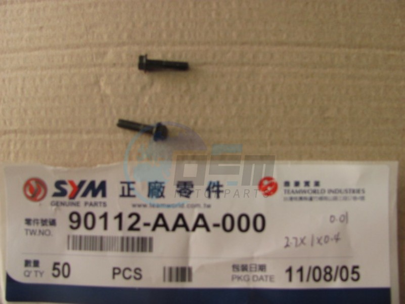 Product image: Sym - 90112-AAA-000 - FLANGE BOLT 5*22  1