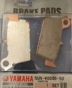 Product image: Yamaha - 5UNW00465000 - BRAKE PAD KIT 2 