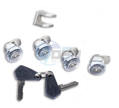 Product image: Suzuki - 990D0-ALLOK-0B4 - Lock set 4 pcs for side cases DL  0