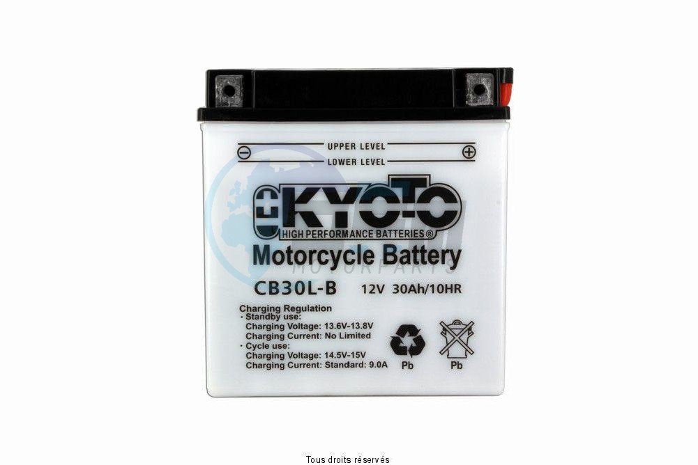 Product image: Kyoto - 712285 - Battery Yb30l-b L 168mm  W 132mm  H 176mm 12v 30ah Acid 1,8l  1