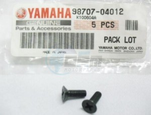 Product image: Yamaha - 987070401200 - SCREW, FLAT HEAD  