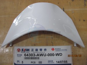 Product image: Sym - 64303-AWU-000-WD - FR. TOP COVER 