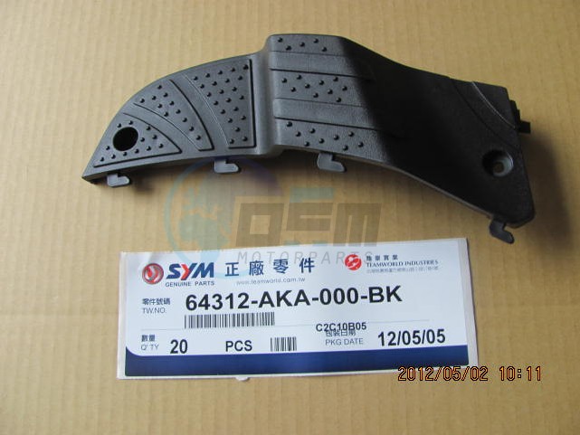 Product image: Sym - 64312-AKA-000-BK - FLOOR PANEL B (L)  0