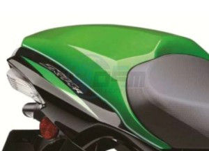 Product image: Kawasaki - 99994-0342-40R - KIT,SINGLE SEAT COVER,GREEN 