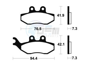 Product image: Rieju - 0/000.930.3005 - BRAKE PADS SET 