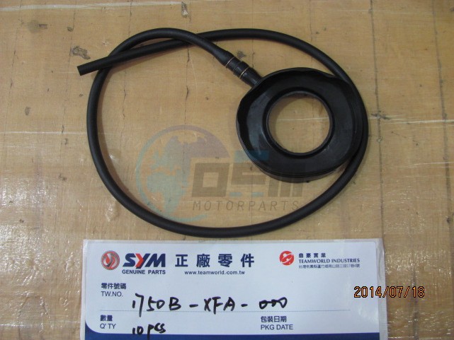 Product image: Sym - 1750B-XFA-000 - BENZINE RUBBER MET OVERLOOP  0