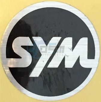 Product image: Sym - 87555-A92-000 - SYM LOGO ZWART (ROND 30MM)  0