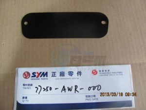 Product image: Sym - 77250-AWR-000 - SEAT CATCH PROTECT PLATE 