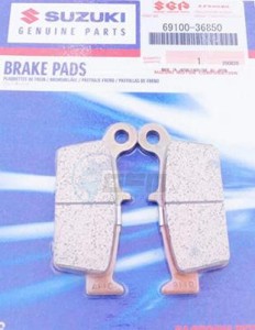 Product image: Suzuki - 69100-36850 - PAD/RETAINER SET 