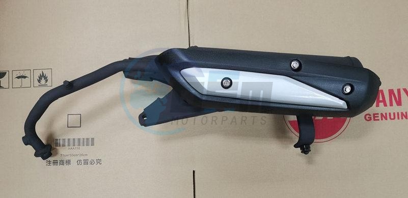 Product image: Sym - 18000-AW1-020 - Exhaust Muffler for Sym Jet 4, Sym Crox, Sym Orbit   0