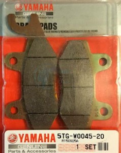 Product image: Yamaha - 5TGW00452000 - BRAKE PAD KIT 