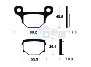 Product image: Rieju - 0/000.930.0090 - DISC BRAKE PAD SET 