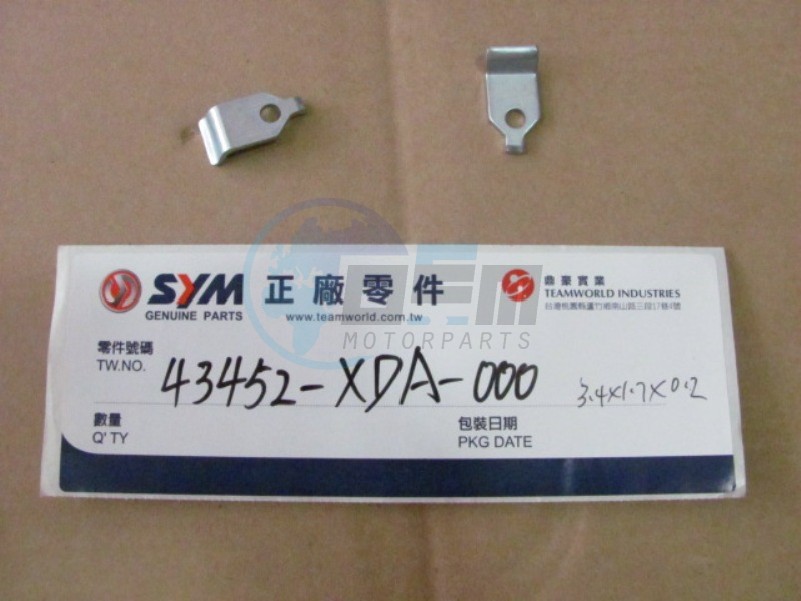 Product image: Sym - 43452-XDA-000 - BRAKE CABLE CLAMP  0