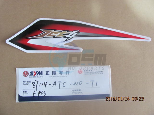 Product image: Sym - 87124-ATC-000-T1 - FR.COVER L.STRIPE  0