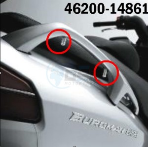 Product image: Suzuki - 46200-14862 - LUGGAGE HOOK SET, AN400/650 