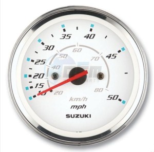 Product image: Suzuki - 34100-93J33 - Speedometer assy (max 80kmh, 50mph) white 