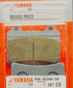 Product image: Yamaha - 4NKW00460000 - BRAKE PAD KIT 2 