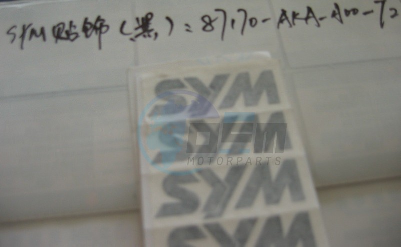 Product image: Sym - 87170-AKA-A00-T1 - SYM STRIPEWHITE  1