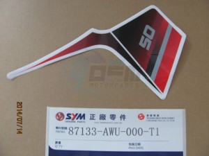 Product image: Sym - 87133-AWU-000-T1 - FR COVER R.STRIPE 