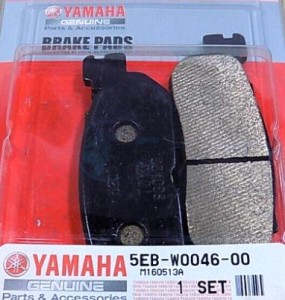 Product image: Yamaha - 5EBW00460000 - BRAKE PAD KIT 2 