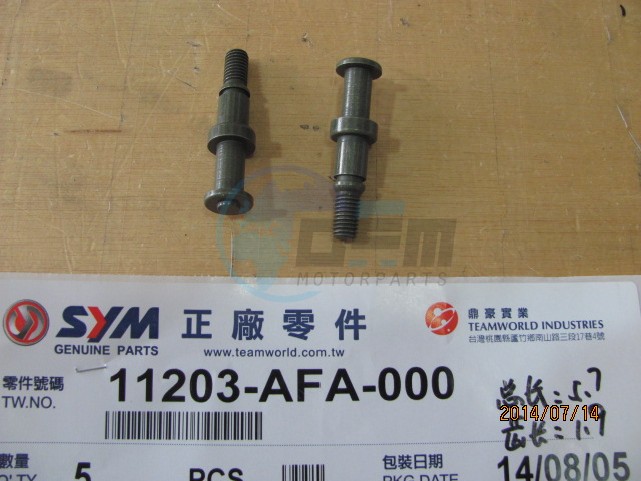 Product image: Sym - 11203-AFA-000 - BRAKE SHOE ANCHOE PIN  0