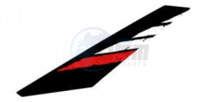 Product image: Gilera - 2H001209 - Right front mudguard decal 