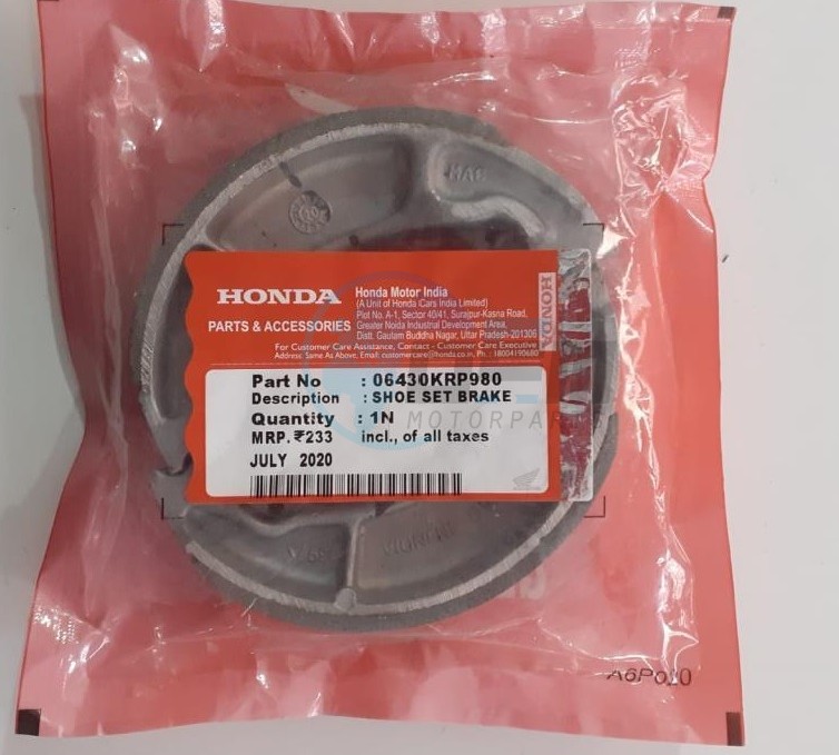 Product image: Honda - 06430-KRP-980 - SHOE SET, BRAKE (ASK)  0