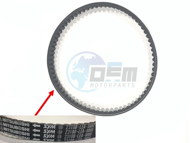 Product image: Sym - 1B01LEA01 - DRIVE BELT  1